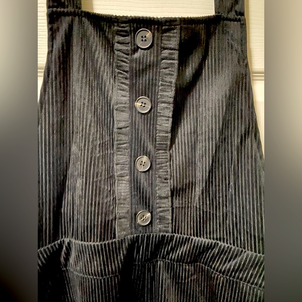 Corduroy black overalls